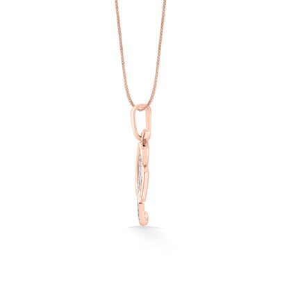 Bloom B Diamond & Gold Alphabet Pendant for Women