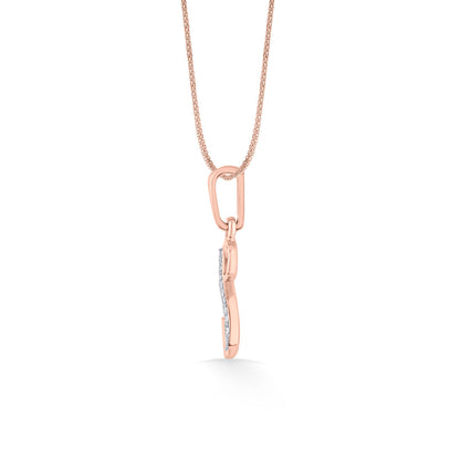 Shine S Diamond & Gold Alphabet Pendant for Women