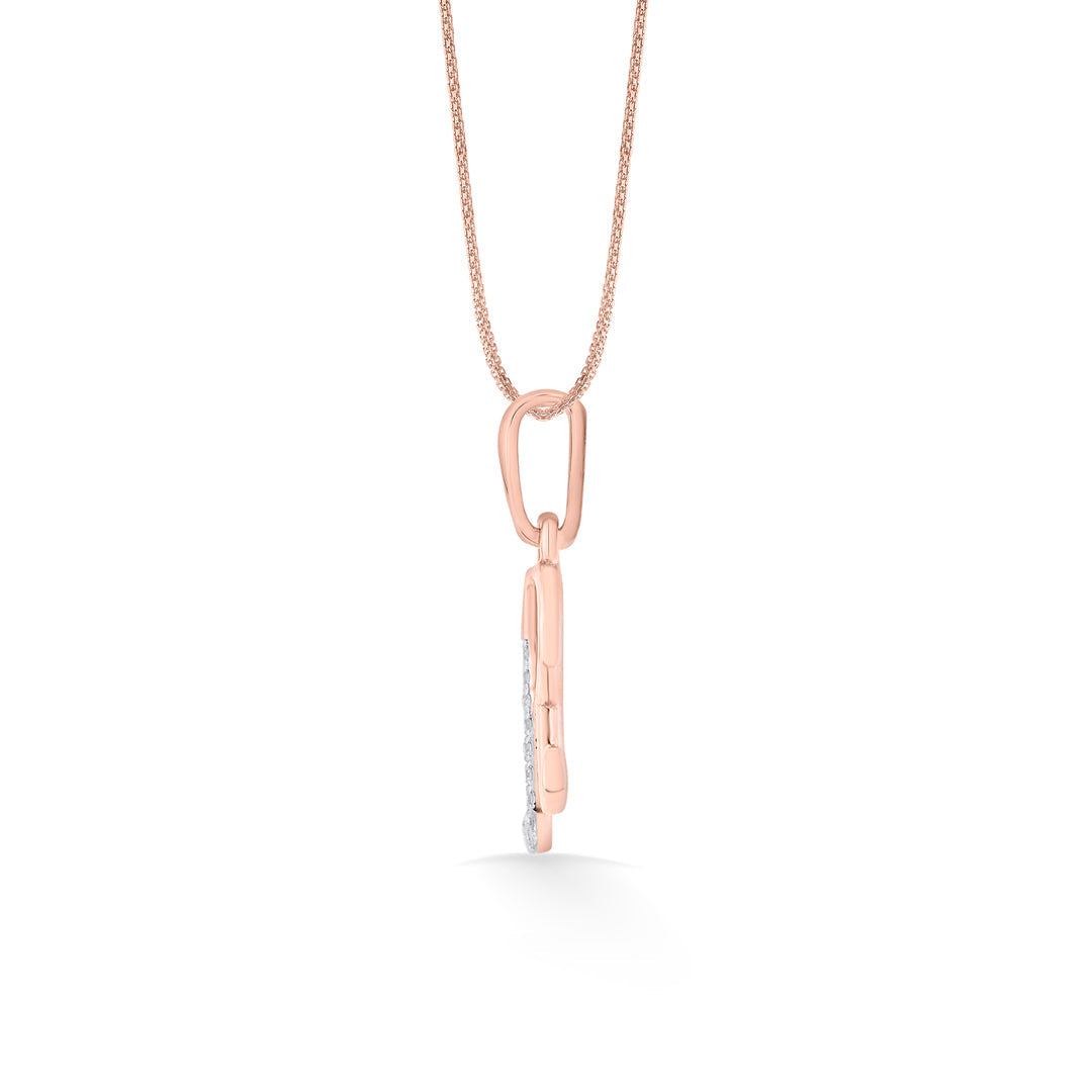 Radiant R Diamond & Gold Alphabet Pendant for Women