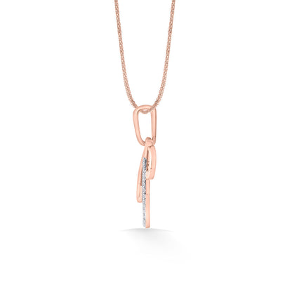 Prime P Diamond & Gold Alphabet Pendant for Women