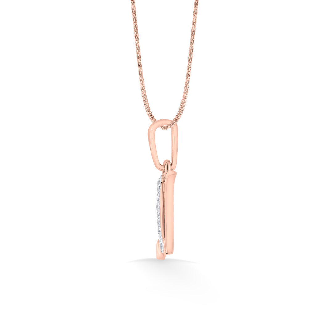 Nova N Diamond & Gold Alphabet Pendant for Women