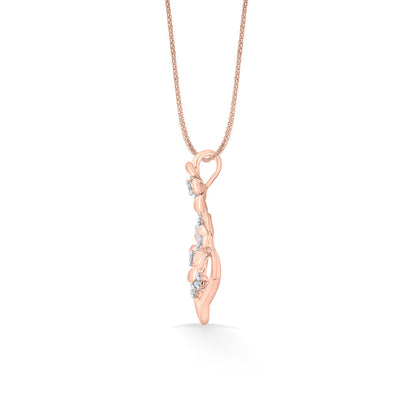 Bloom Glow Diamond & Gold Classic Pendant for Women