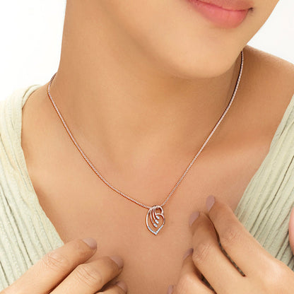 Leaf Drift Diamond & Gold Classic Pendant for Women
