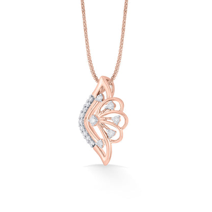 Coastal Shell Diamond & Gold Classic Pendant for Women