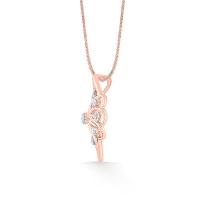 Coastal Shell Diamond & Gold Classic Pendant for Women