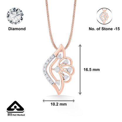Coastal Shell Diamond & Gold Classic Pendant for Women