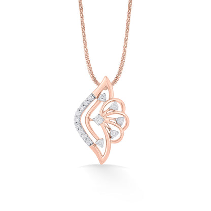 Coastal Shell Diamond & Gold Classic Pendant for Women