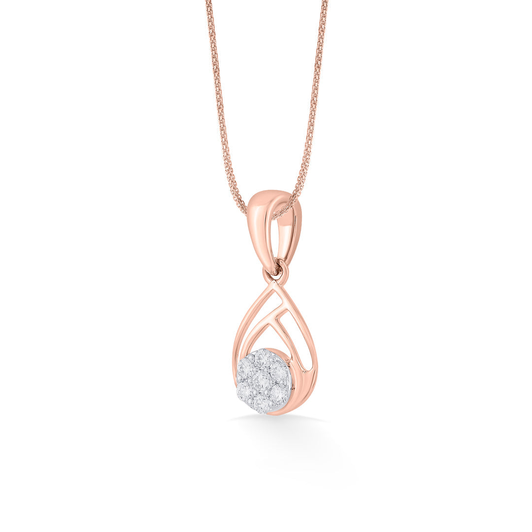 Morning Dew Diamond & Gold Casual Pendant for Women