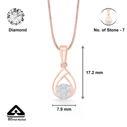 Morning Dew Diamond & Gold Casual Pendant for Women