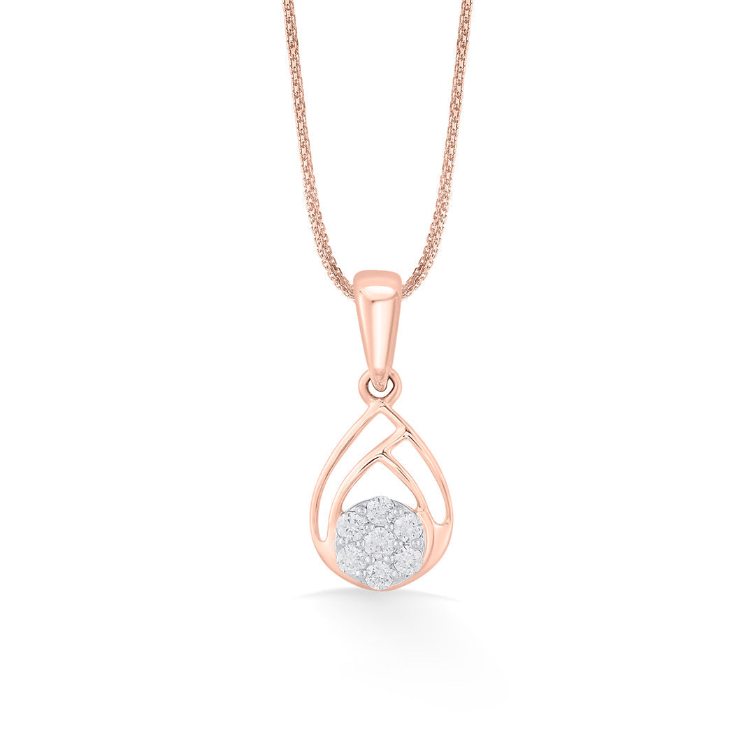 Morning Dew Diamond & Gold Casual Pendant for Women