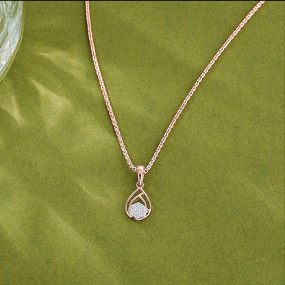 Morning Dew Diamond & Gold Casual Pendant for Women