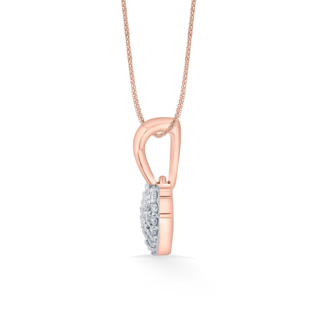 Heart Glow Diamond & Gold Heart Pendant for Women