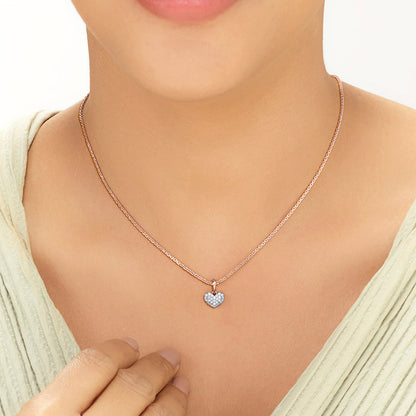 Heart Glow Diamond & Gold Heart Pendant for Women