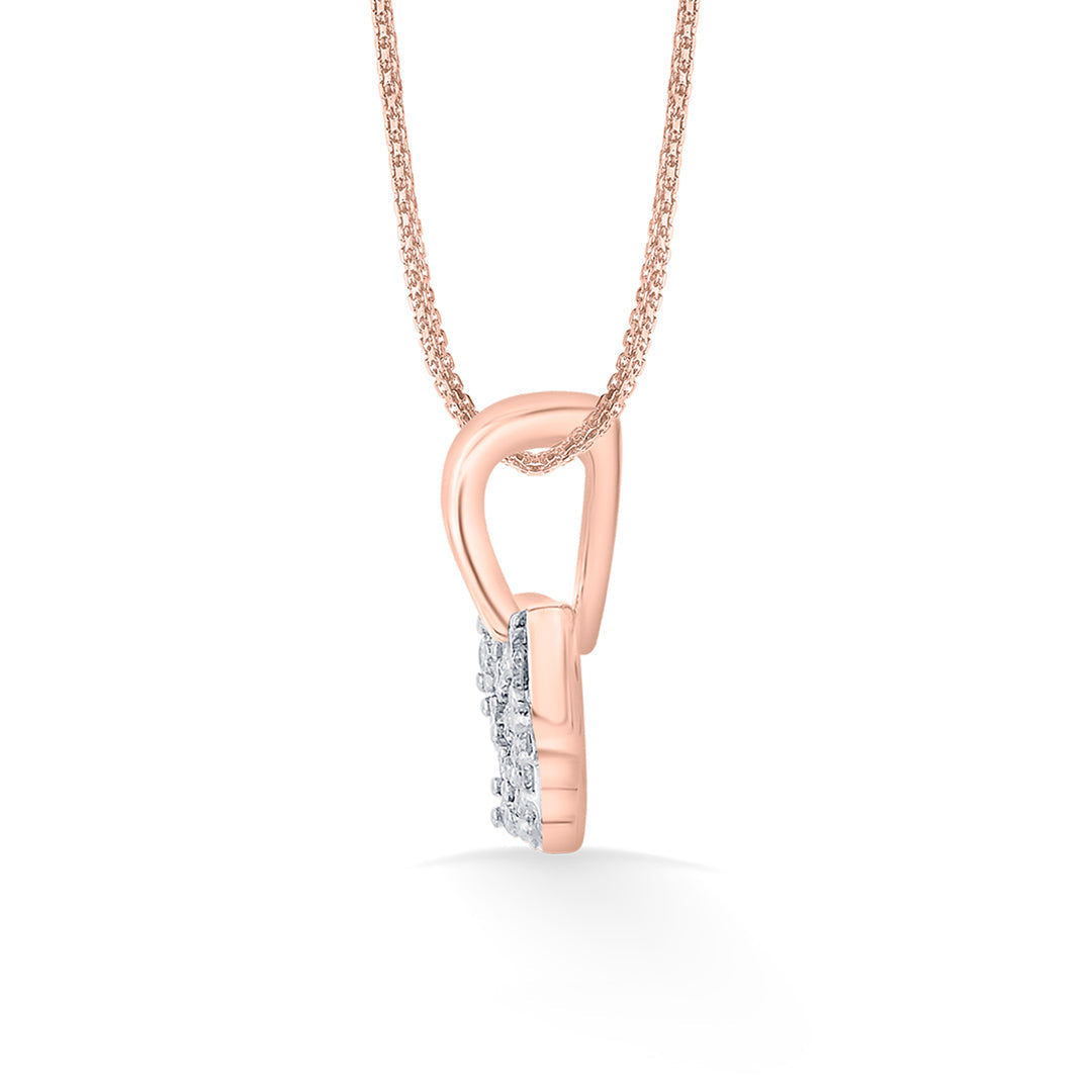 Butterfly Spark Diamond & Gold Kids Pendant for Women