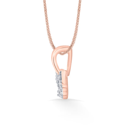 Butterfly Spark Diamond & Gold Kids Pendant for Women