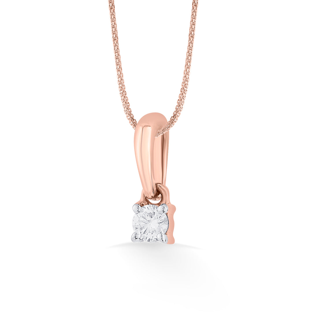 Soft Square Diamond & Gold Casual Pendant for Women