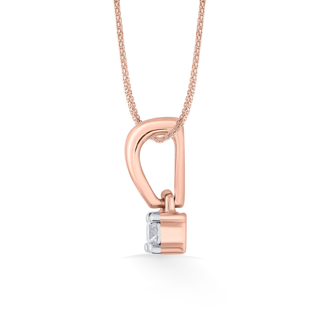 Soft Square Diamond & Gold Casual Pendant for Women
