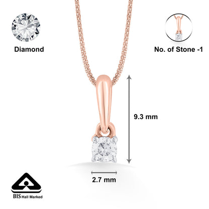 Soft Square Diamond & Gold Casual Pendant for Women