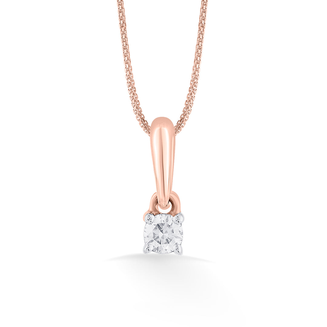 Soft Square Diamond & Gold Casual Pendant for Women