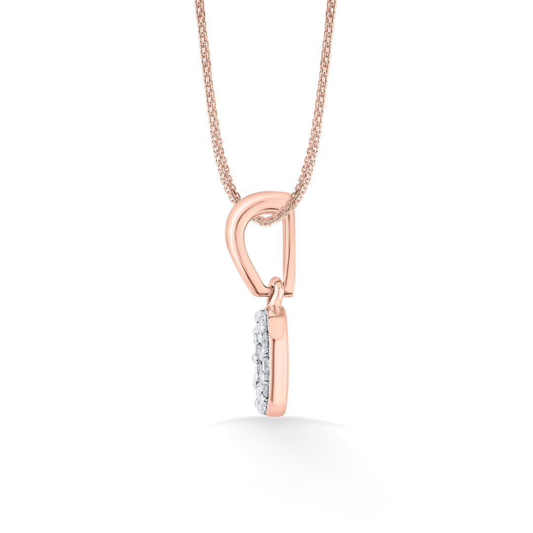 Halo Shine Diamond & Gold Casual Pendant for Women