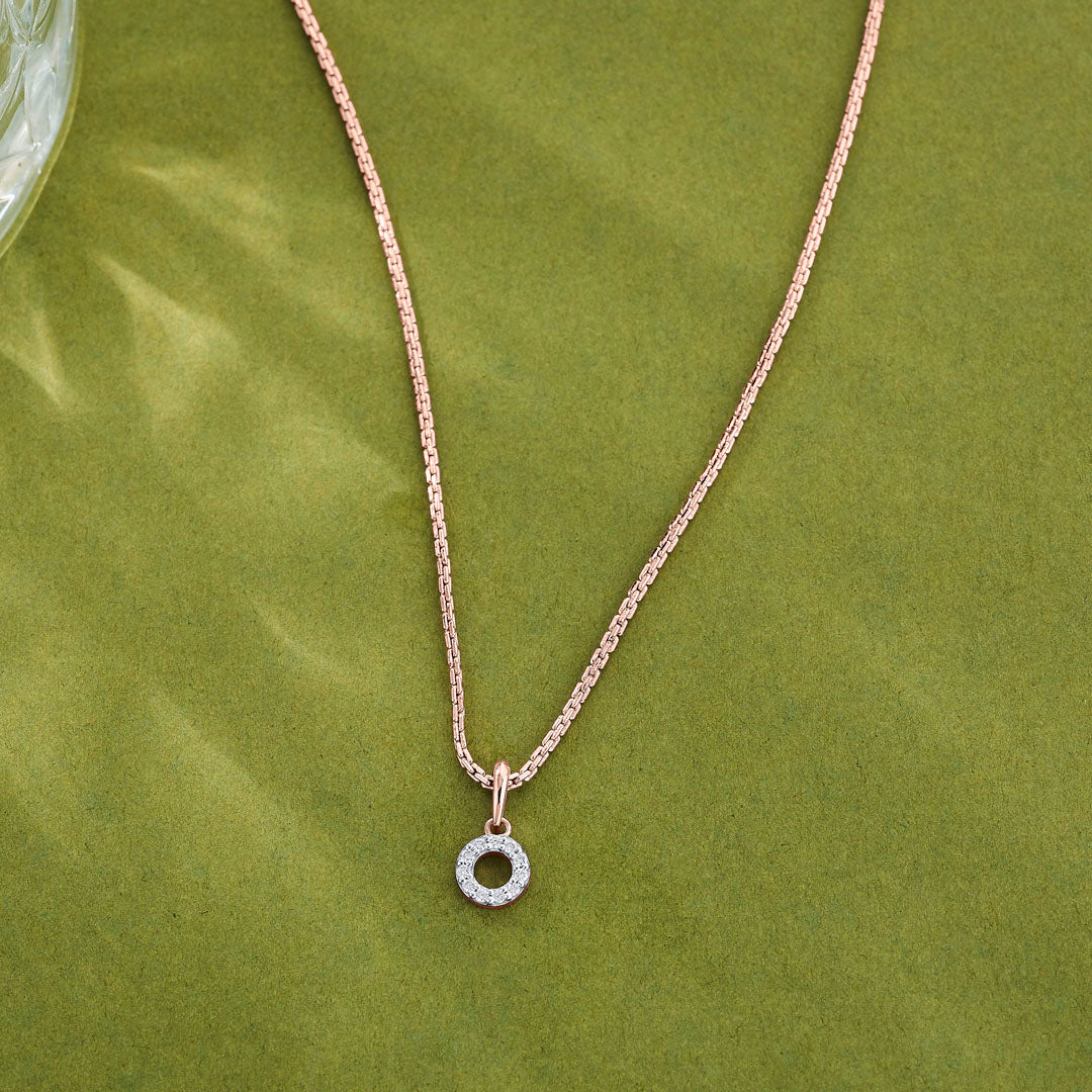 Halo Shine Diamond & Gold Casual Pendant for Women
