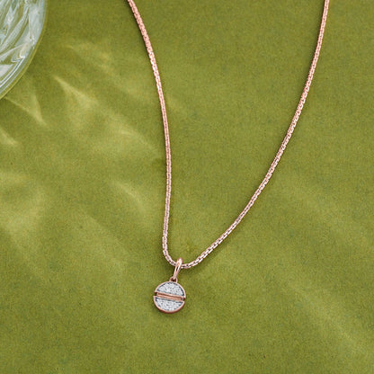 Twin Orbs Diamond & Gold Modern Pendant for Women