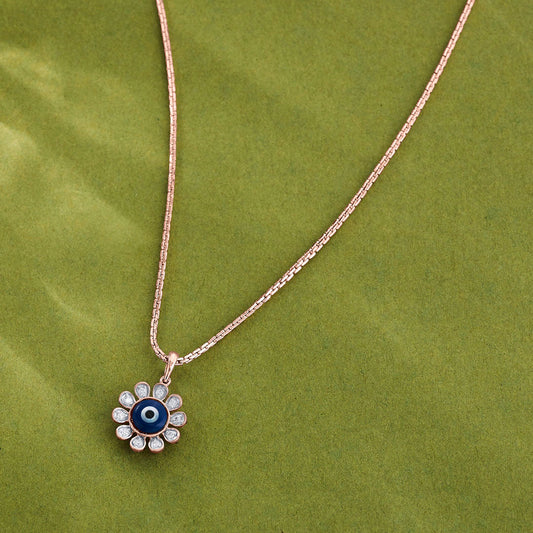 Evil Eye Charm Diamond & Gold Modern Pendant for Women