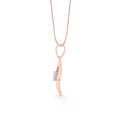 Contemporary Shankha Diamond & Gold Casual Pendant for Women