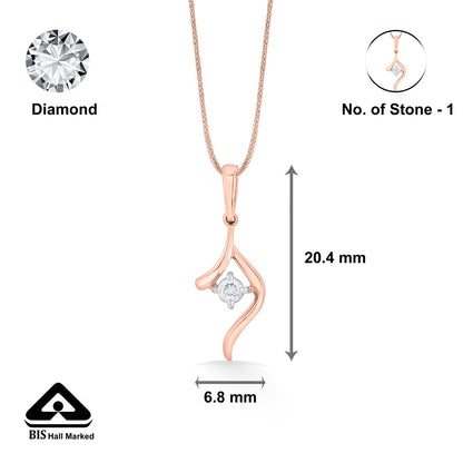 Contemporary Shankha Diamond & Gold Casual Pendant for Women