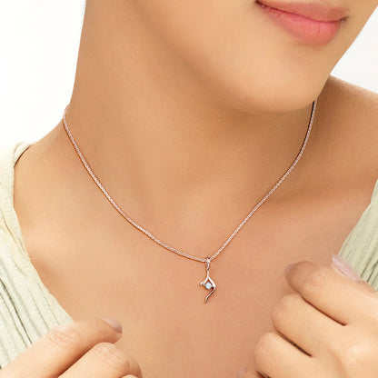Contemporary Shankha Diamond & Gold Casual Pendant for Women