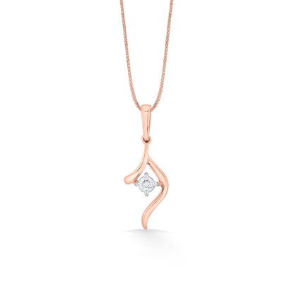 Contemporary Shankha Diamond & Gold Casual Pendant for Women