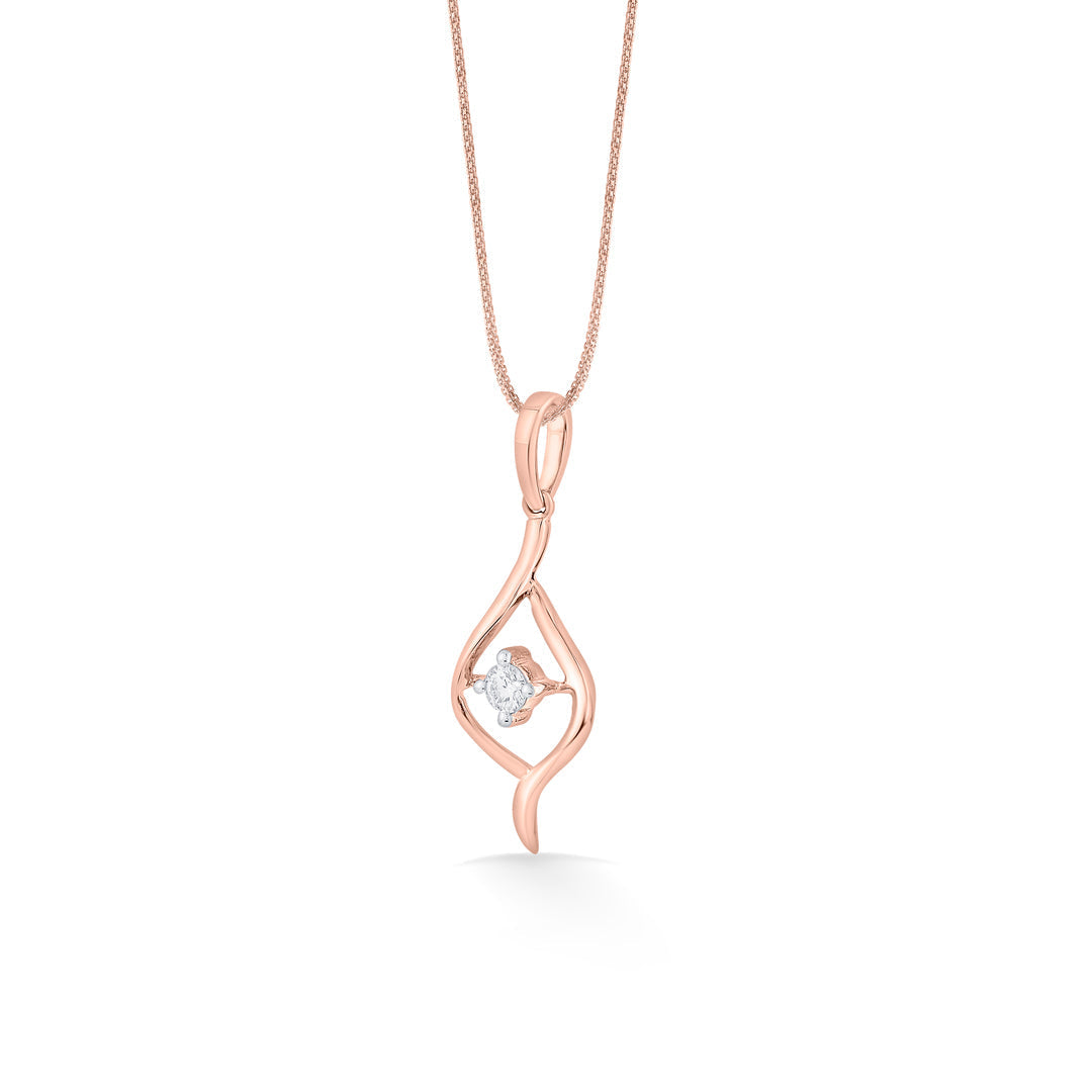 Heritage Shankha Diamond & Gold Casual Pendant for Women