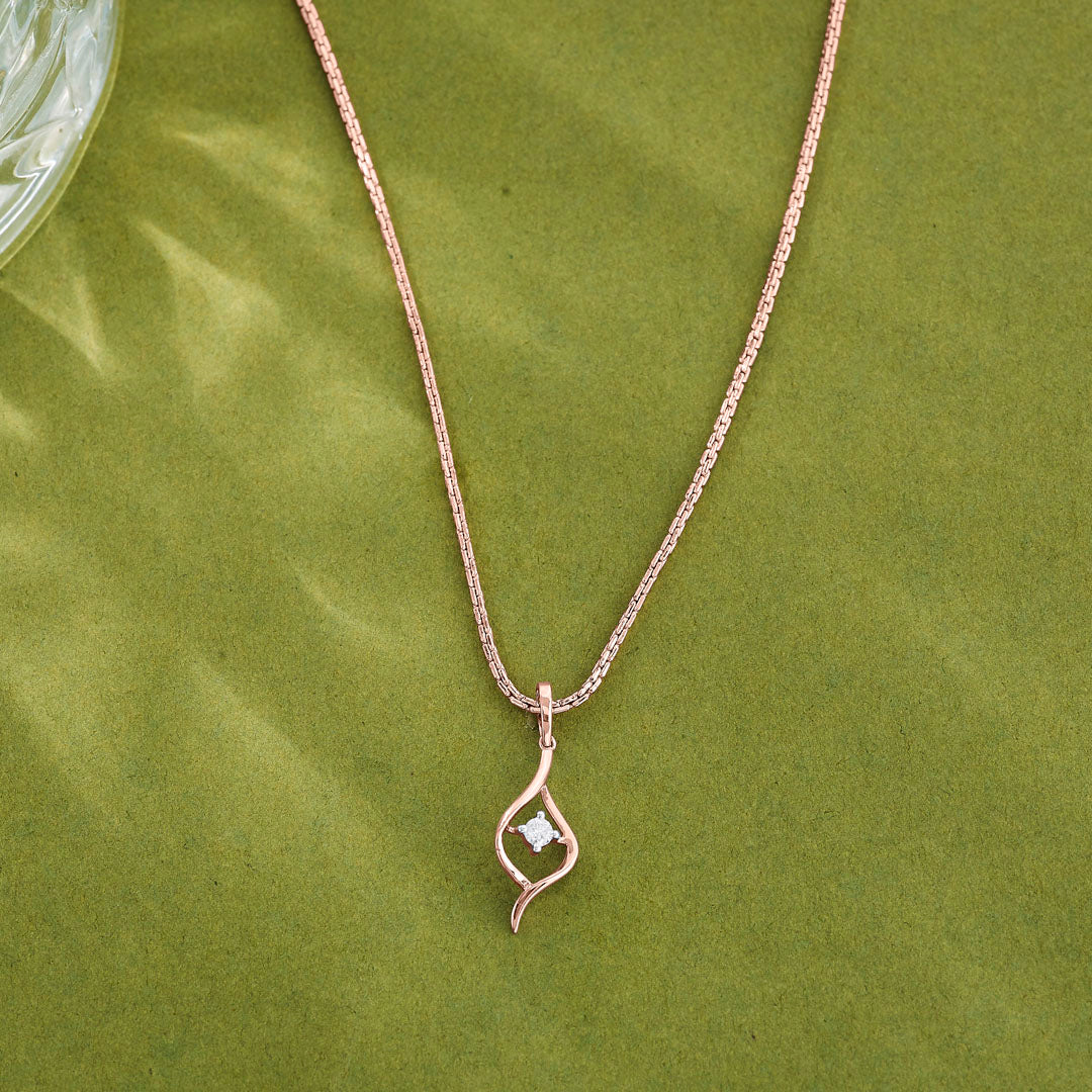 Heritage Shankha Diamond & Gold Casual Pendant for Women