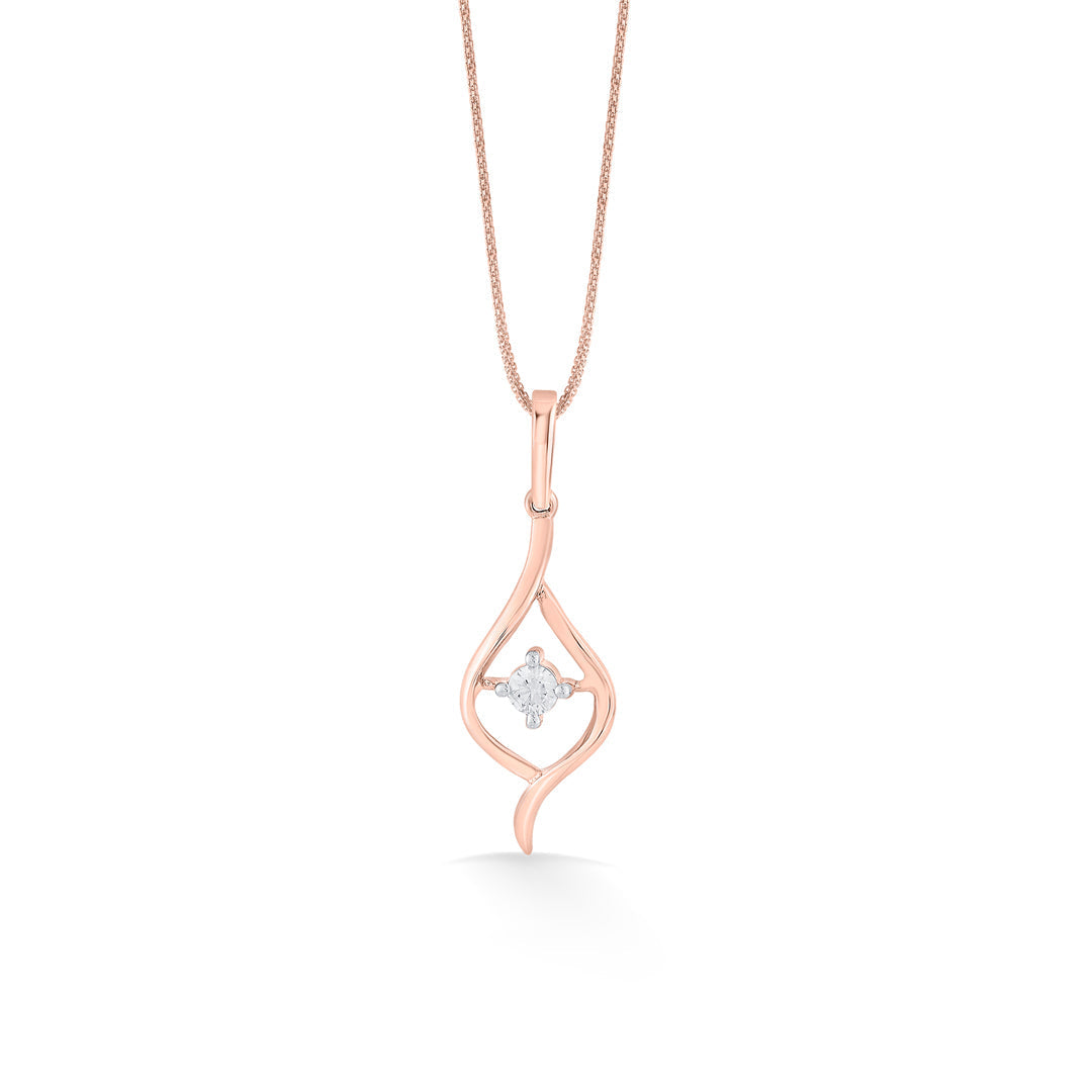 Heritage Shankha Diamond & Gold Casual Pendant for Women