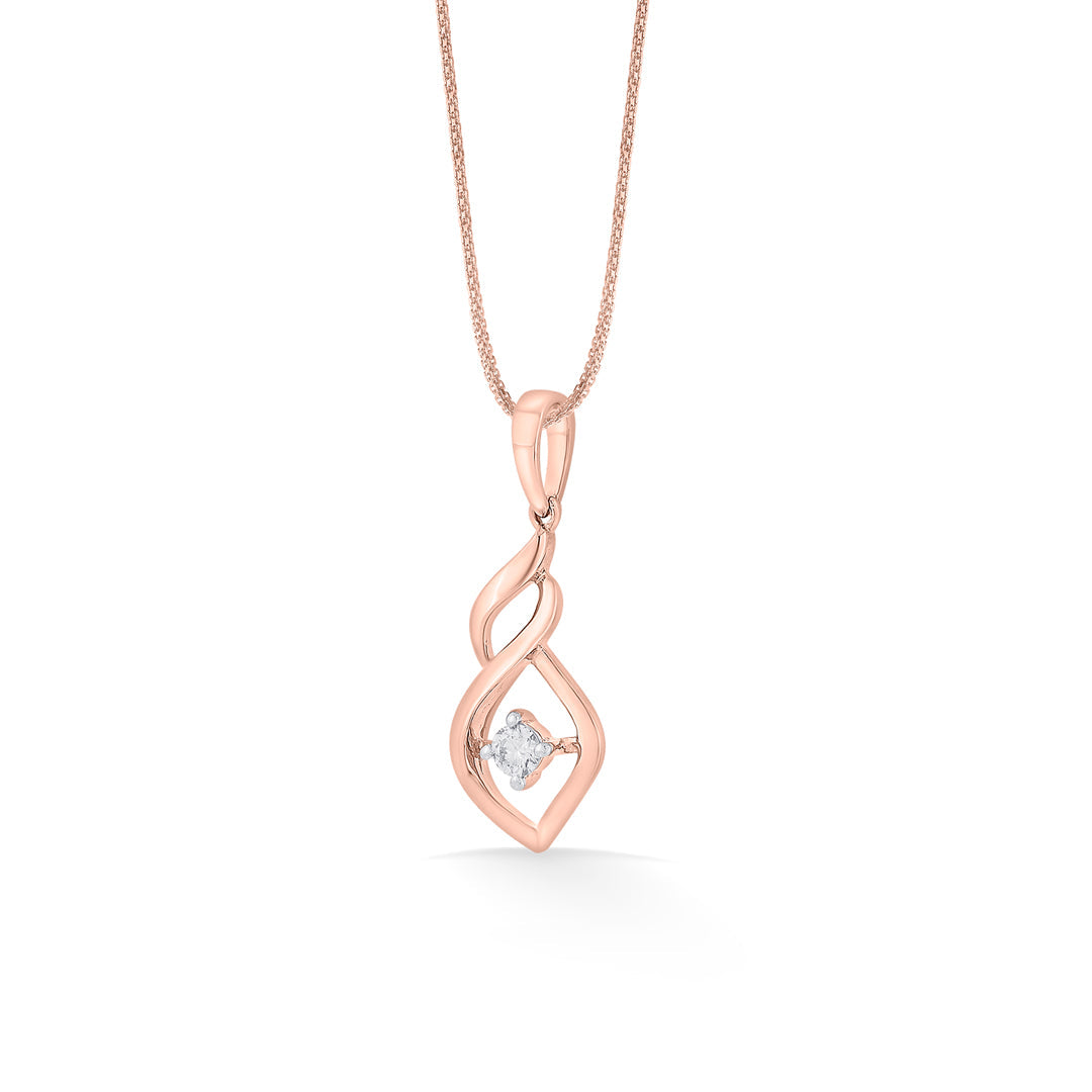 Sacred Shankha Diamond & Gold Casual Pendant for Women