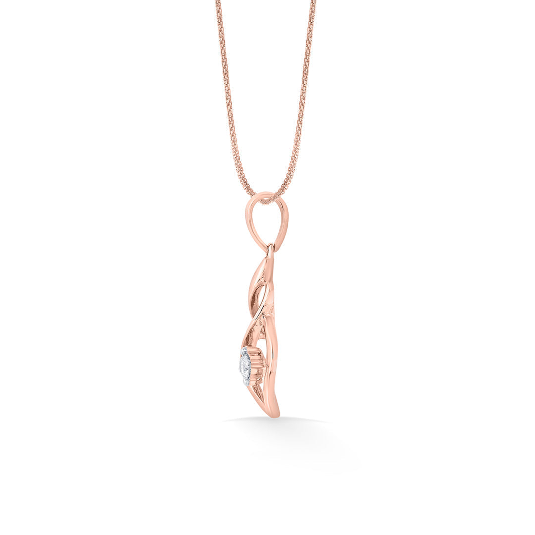 Sacred Shankha Diamond & Gold Casual Pendant for Women
