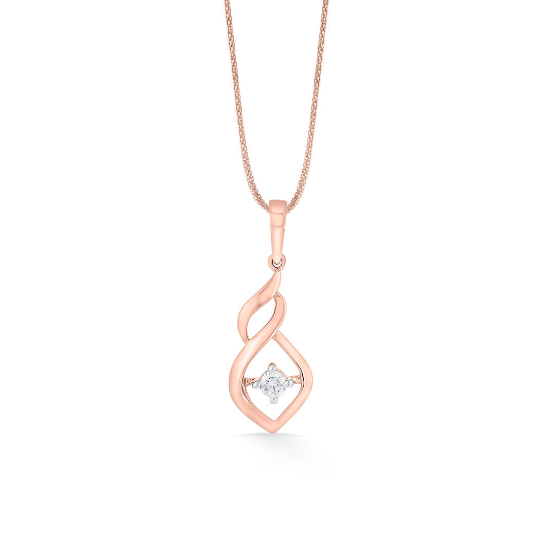 Sacred Shankha Diamond & Gold Casual Pendant for Women