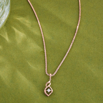 Sacred Shankha Diamond & Gold Casual Pendant for Women