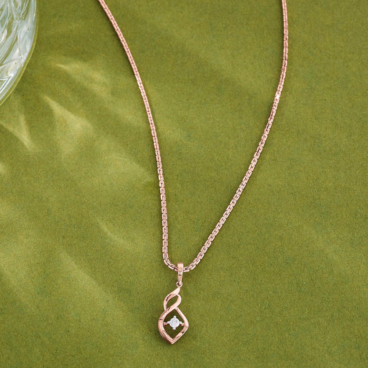 Sacred Shankha Diamond & Gold Casual Pendant for Women