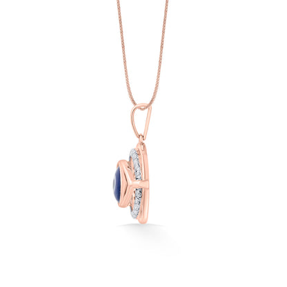 Evil Eye Orb Diamond & Gold Modern Pendant for Women