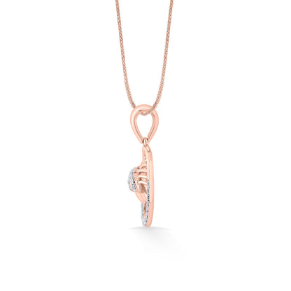 Gemini Glow Diamond & Gold Zodiac Pendant for Women