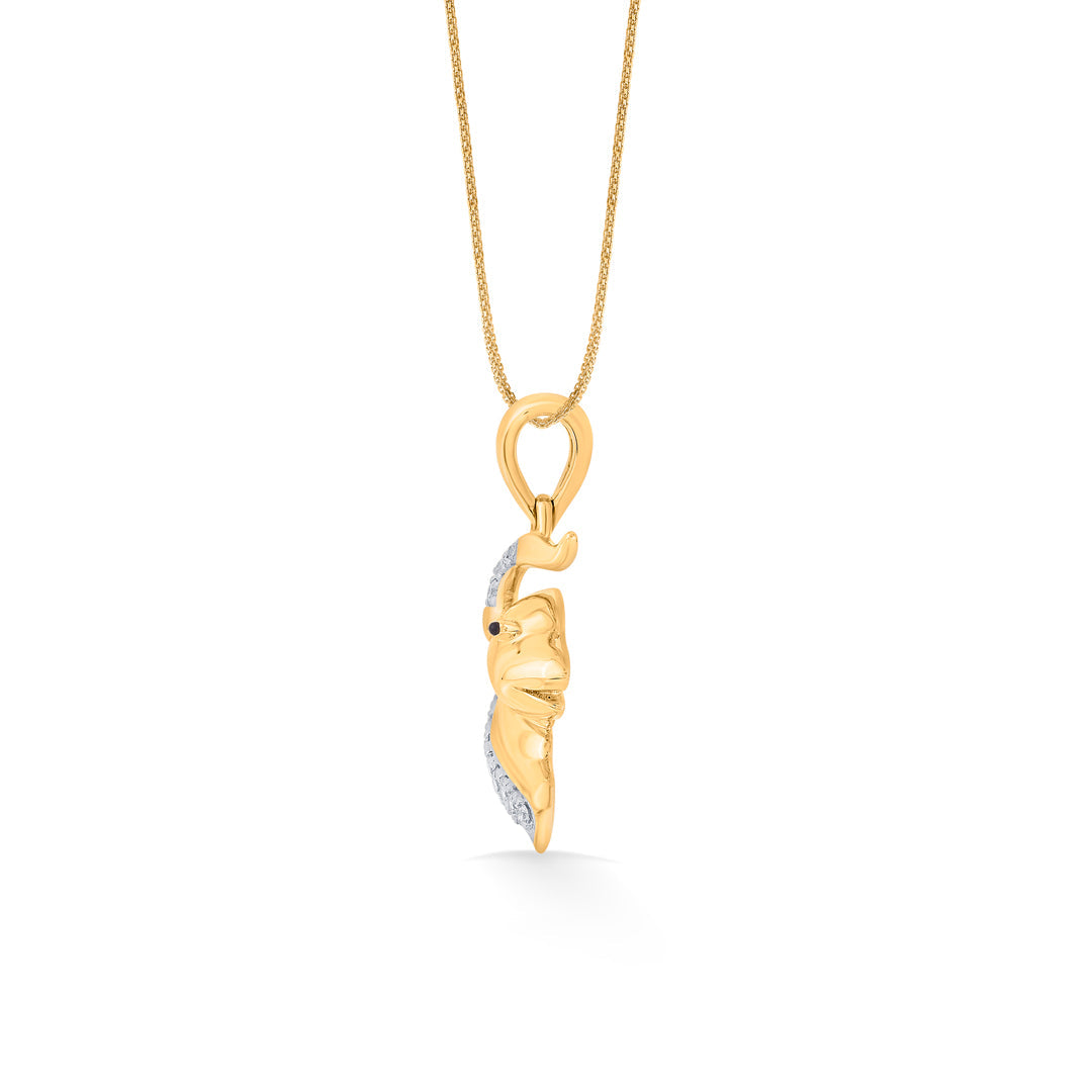 Taurus Aura Diamond & Gold Zodiac Pendant for Women