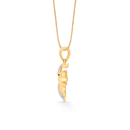 Taurus Aura Diamond & Gold Zodiac Pendant for Women