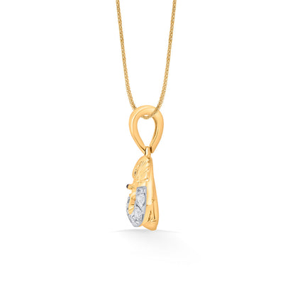 Aries Blaze Diamond & Gold Zodiac Pendant for Women
