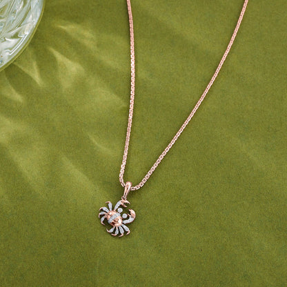 Cancer Glow Diamond & Gold Zodiac Pendant for Women