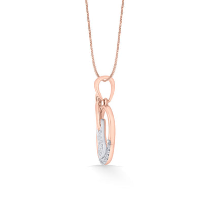 Guitar Beat Diamond & Gold Modern Pendant for Women