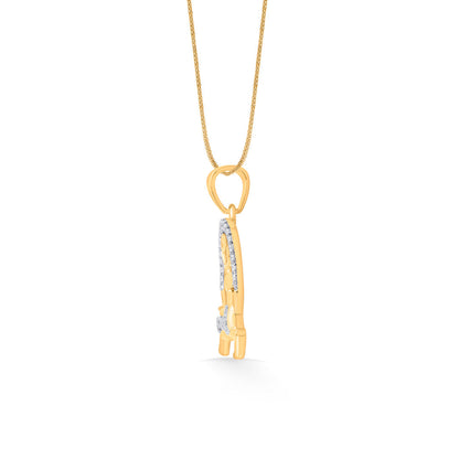Noble Stag Diamond & Gold Modern Pendant for Women