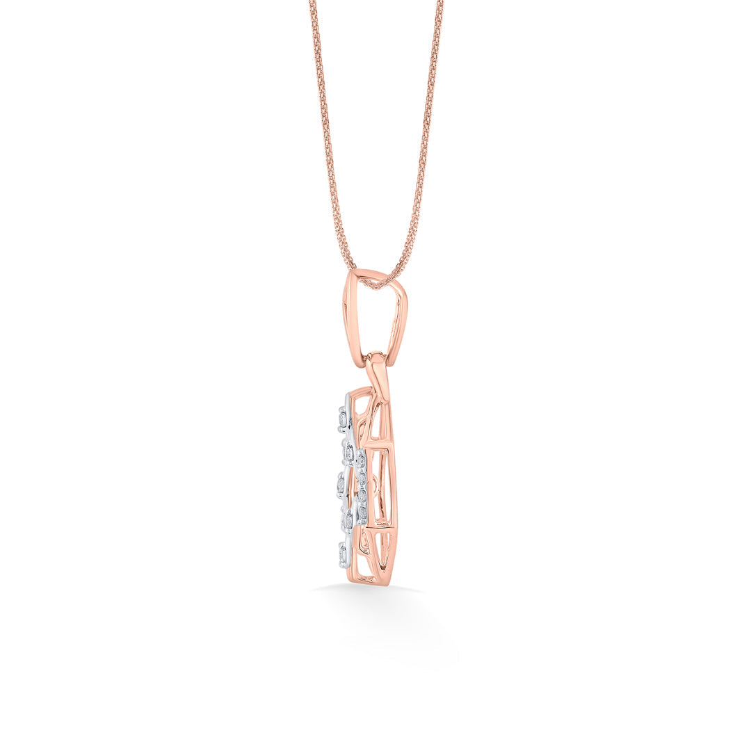 Hexa Link Diamond & Gold Classic Pendant for Women