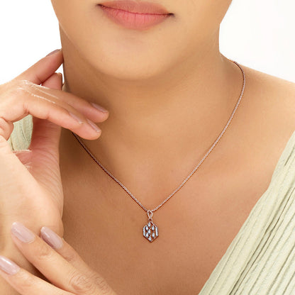 Hexa Link Diamond & Gold Classic Pendant for Women