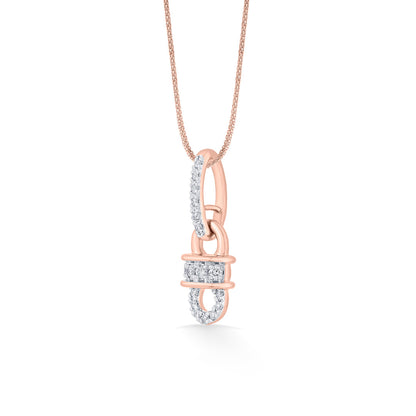 Urban Link Diamond & Gold Classic Pendant for Women